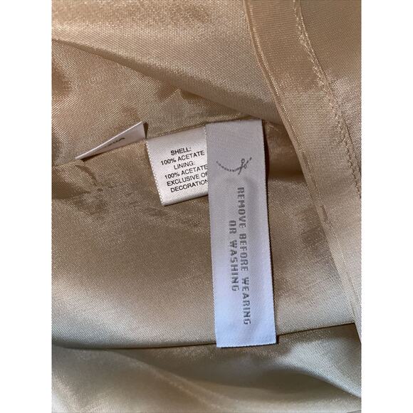 ANN TAYLOR Dress Gold & Lace Slip Party Event Sheath Dress WOMENS Sz 2 NWT $168 - Picture 9 of 9